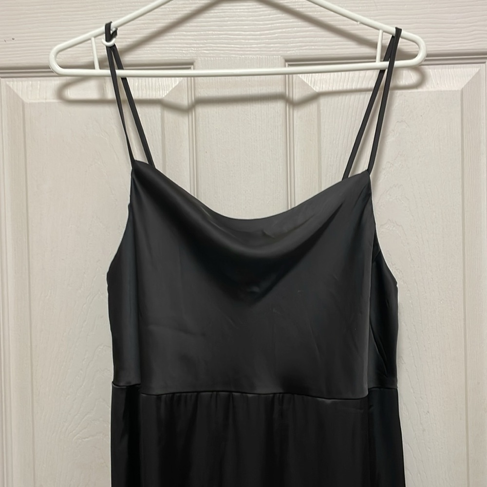 Old Navy | Black | Cowl Neck | Spaghetti Strap | Satin | Slip Dress | Size S - Picture 4 of 17